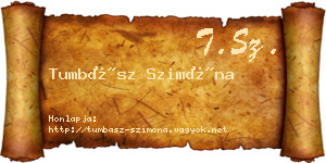 Tumbász Szimóna névjegykártya